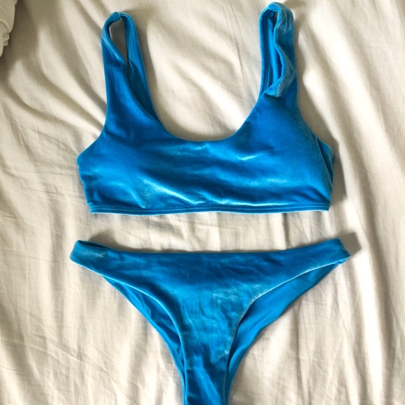 velvet blue bikini